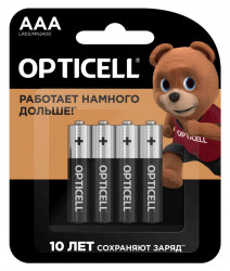 Батарейка алкалиновая AAA/LR03, Basic Opticell, 4шт 5051002