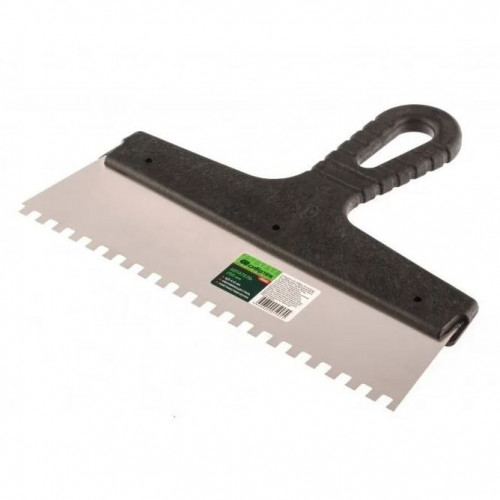 Шпатель зубчатый 250мм, зуб 6х6, нержавеющая сталь Сибртех 85465