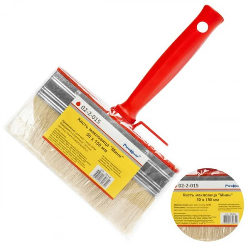 Кисть Макловица прямоугольная 150х50мм, натуральная щетина, Мини РемоКолор