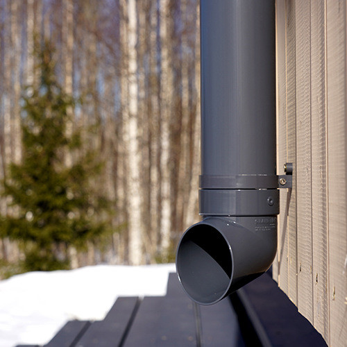 Муфта водосточной трубы ПВХ, Графит Grand Line Standart D120/90