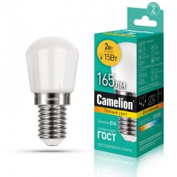 Лампа светодиодная E14, 2Вт, LED2 T26/830 Camelion 13153
