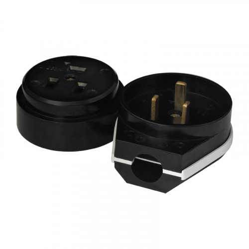 Разъем РШ-ВШ 32А 250В 2Р+РЕ черный UNIVersal 1234