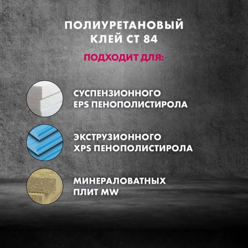 Клей-пена Церезит CT 84 Express Plus, для ППС и минеральных плит, 800 мл