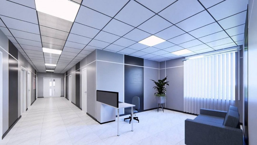 Плита потолочная СМЛ 600х600х6мм, прямая кромка, акриловое покрытие RAL 9003 Криплат-НГ