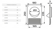 Площадка торцевая 180х250мм D150 для круглых воздуховодов с решеткой 150ПТПР Era