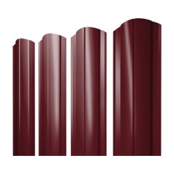 Штакетник 105х1000мм круглый односторонний RAL 3005 красное вино 0,4 мм