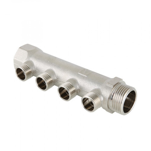 Коллектор с наружной резьбой 3/4" с 4 выходами 1/2" Valtec VTc.500.N.0504