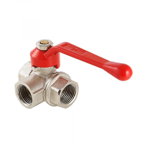 Кран шаровой 1/2" дюйма трехходовой тип L, внутренняя резьба Valtec VT.360.N.04