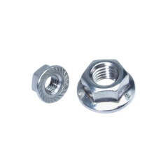 Гайка фланцевая М10 оцинкованная DIN6923, 1шт