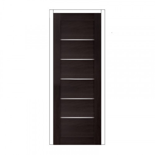 Дверное полотно из экошпона без механизма замка "Канзас" М9 со стеклом венге Олови