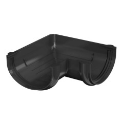 Угол желоба ПВХ 90 гр Черный Оптима Технониколь 073471