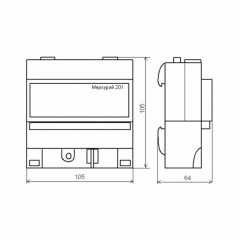 Счетчик однотарифный Меркурий 201.5, 1ф, 5-60А, класс точности 1.0, Инкотекс