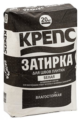 Затирка влагостойкая КРЕПС, Белый 20кг