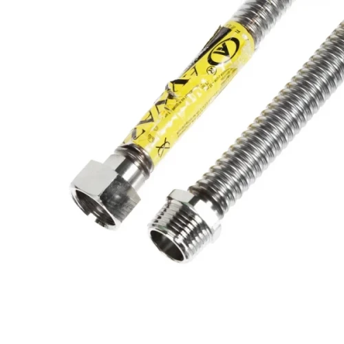 Подводка металлическая для газа 1/2" 80см (гайка/штуцер)