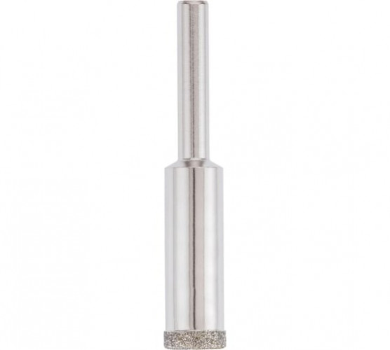 Коронка алмазная 8х55мм по стеклу и керамике, цилиндрический хвостик Ремоколор 35-4-208