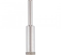 Коронка алмазная 8х55мм по стеклу и керамике, цилиндрический хвостик Ремоколор 35-4-208