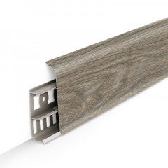 Плинтус Lexida 80, 215 Дуб снежный, 2,2м. с кабель каналом