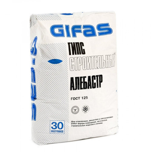 Гипс строительный (алебастр) Г-4 Gifas 30кг