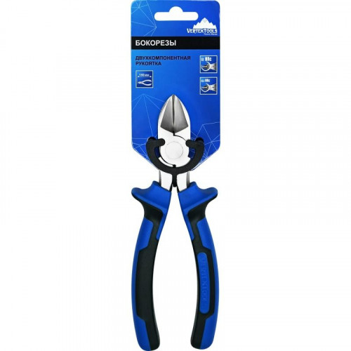 Кусачки боковые (бокорезы) 180мм Профи Vertextools 0036-180