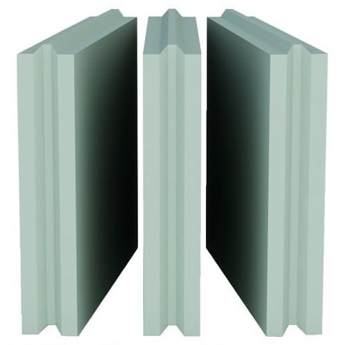 Пазогребневая плита (ПГПВ) Гипсополимер 80*500*667мм полнотелая гидрофобная