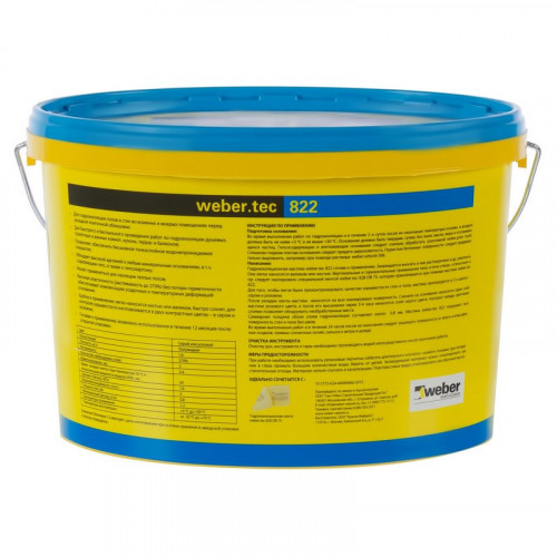 Мастика гидроизоляционная полимерная, 8кг Weber.Tec 822 розовая