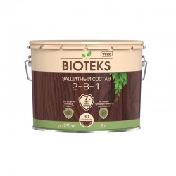 Антисептик защитный лессирующий 2-в-1 Бесцветный Биотекс (Bioteks) 9л