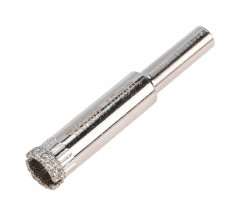 Коронка алмазная 10х55мм по стеклу и керамике, цилиндрический хвостик Ремоколор 35-4-210