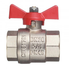 Кран шаровой 3/4 дюйма, рукоятка бабочка, резьба внутренняя Valtec VT.217.N.05
