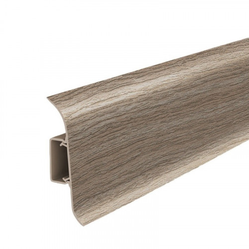 Плинтус Ideal Классик 55, 205 Дуб капучино, 2,2м с кабель-каналом