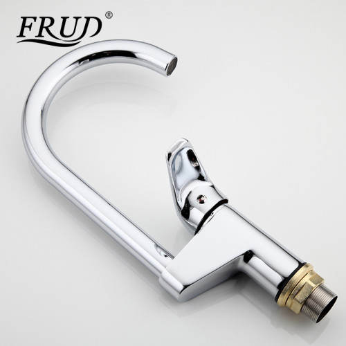 Смеситель для кухни одноручный высокий излив гайка хром Frud R41102