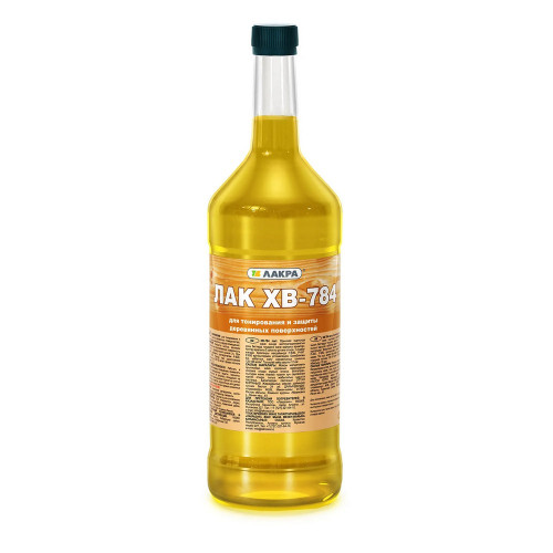 Лак для дерева ХВ-784 бесцветный, 0,5л Лакра