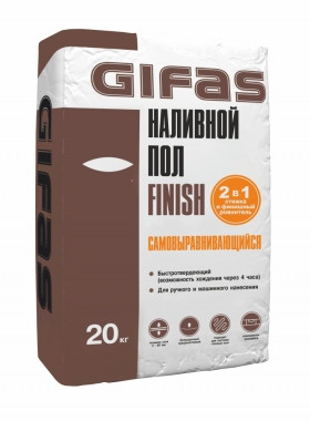 Наливной пол GIFAS Finish самовыравнивающийся 20 кг