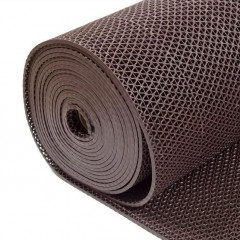 Грязезащитное покрытие ПВХ ЗигЗаг (zig-zag) 1.2х15м 5.5мм, коричневый