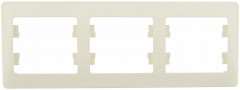 Рамка 3 поста горизонтальная бежевая Glossa GSL000203 Schneider Electric