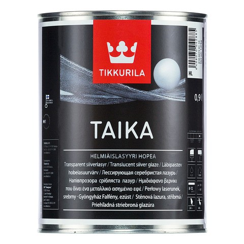 Лазурь Taika одноцветная перламутровая колеруемая Tikkurila, 0,9л
