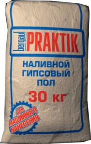 Наливной пол Bergauf Praktik, гипсовый 30кг