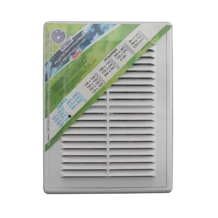 Решетка вентиляционная 150х150 в рамке с сеткой Люкс