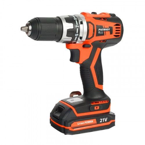 Дрель-шуруповерт аккумуляторный 21В, 1400 об/мин, BR 210 Li Patriot 180301550