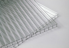 Сотовый поликарбонат 6мм Прозрачный 2,1х6м Киви Полигаль, 0,81кг/м2