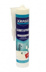 Герметик силиконовый санитарный белый KRASS (300 мл)