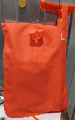 Лопата снеговая из поликарбоната 340х225х60 оранжевая с черенком, Эталон Transformer GPLP002