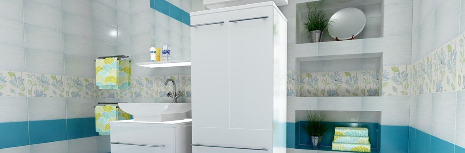 Плитка настенная 200х300х7мм Азалия голубая низ Люкс Axima, 24шт/1,44м2/уп