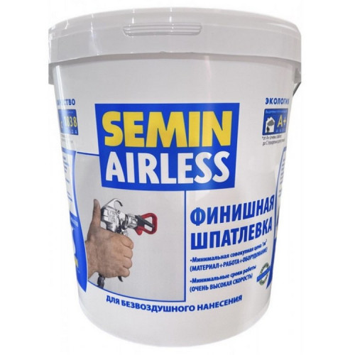 Шпатлевка Semin Airless Classic (белая крышка), 25кг