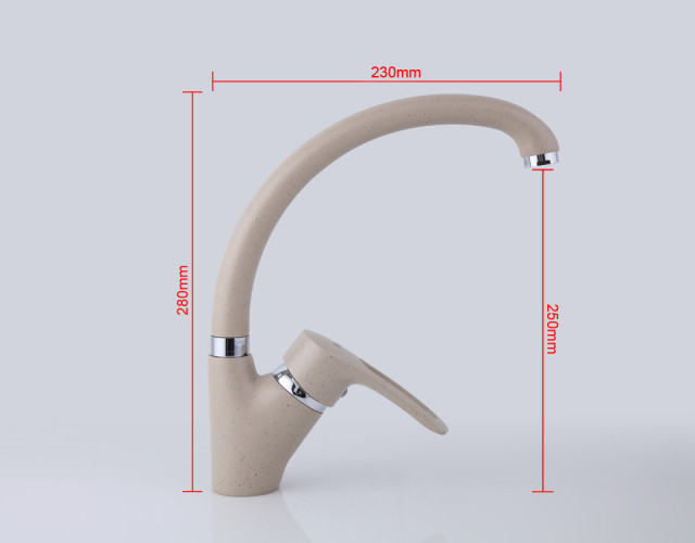 Смеситель для кухни одноручный средний излив гайка латунь Frap F4166-9
