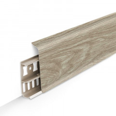 Плинтус Lexida 80, 229 Дуб латте, 2,2м. с кабель каналом