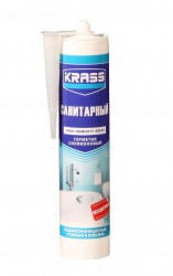 Герметик силиконовый санитарный бесцветный KRASS, 300 мл