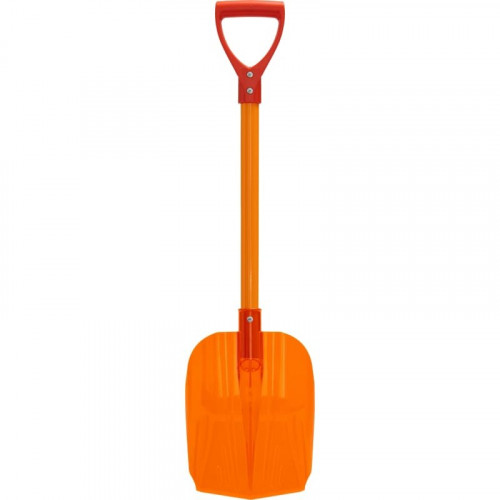 Лопата снеговая из поликарбоната 340х225х60 оранжевая с черенком, Эталон GPLP003