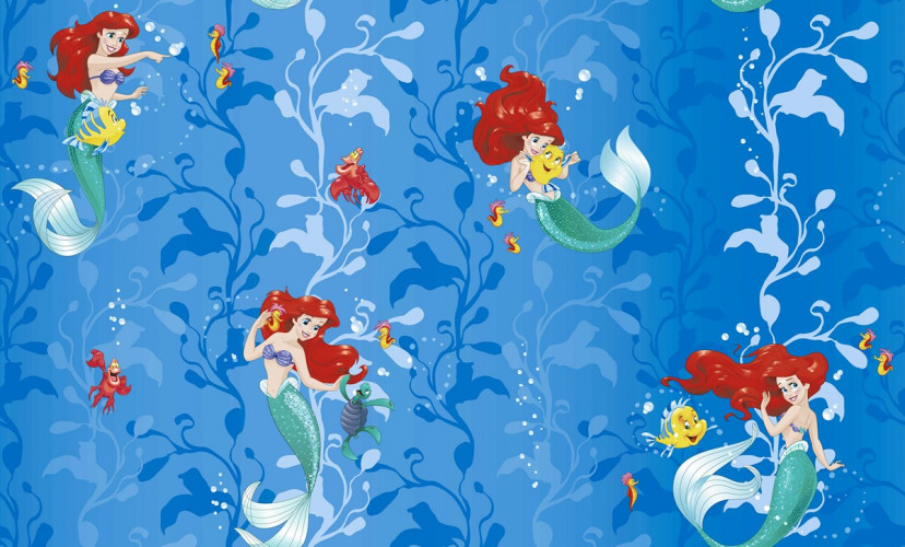 Обои виниловые на флизелиновой основе Disney The Little Mermaid 10*1,06м E-D-004 Erismann
