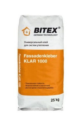 Штукатурно-клеевая смесь Bitex Fassadenkleber KLAR 1000, 25 кг