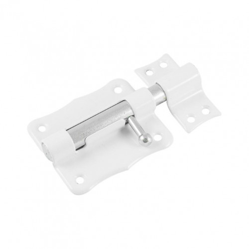 Задвижка дверная фигурная (шпингалет) белая L=50мм РемоКолор 70-0-195